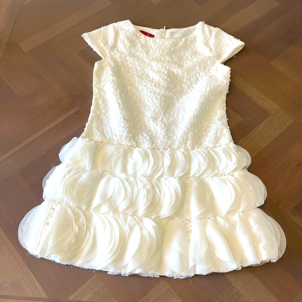 Sequence and ruffle mini dress size 8 for girls